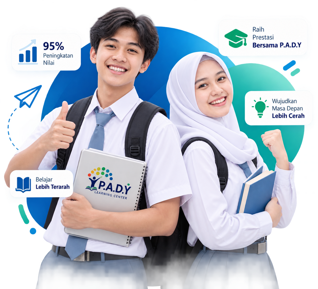 Dua siswa P.A.D.Y Learning Center